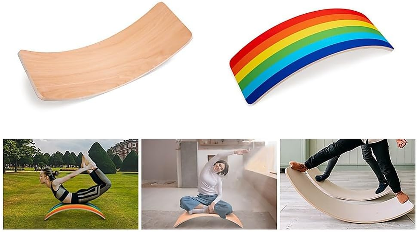 Wooden Wobble Balance Board for Kids Toddlers Adults image number 5
