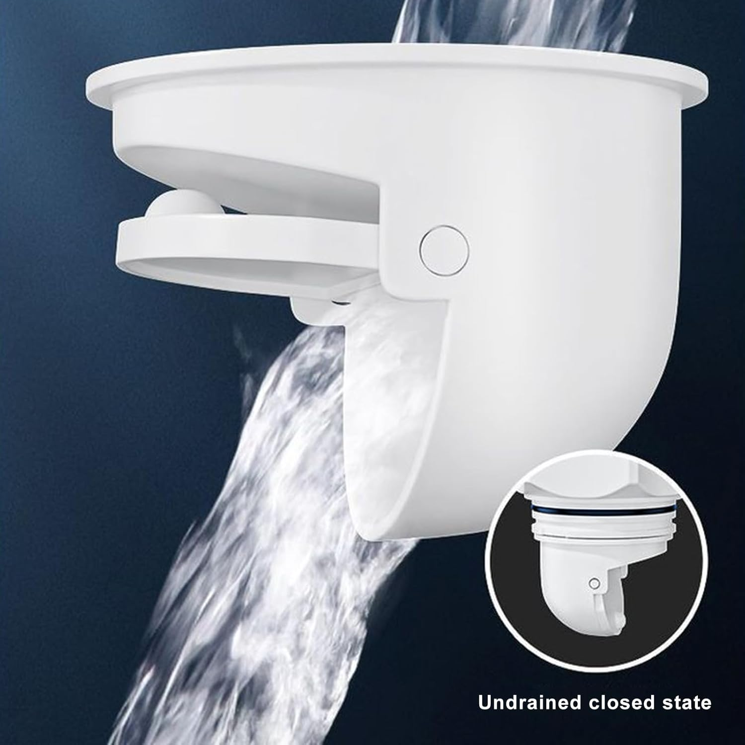 Qruilantu Bathroom Sink Drain Kit, Anti-Odor Flexible Expandable P-Trap Sink Drain Pipe, 1-1/4" to 1-1/2" Drain Hole, Stainless Steel, Grey - Grey image number 1