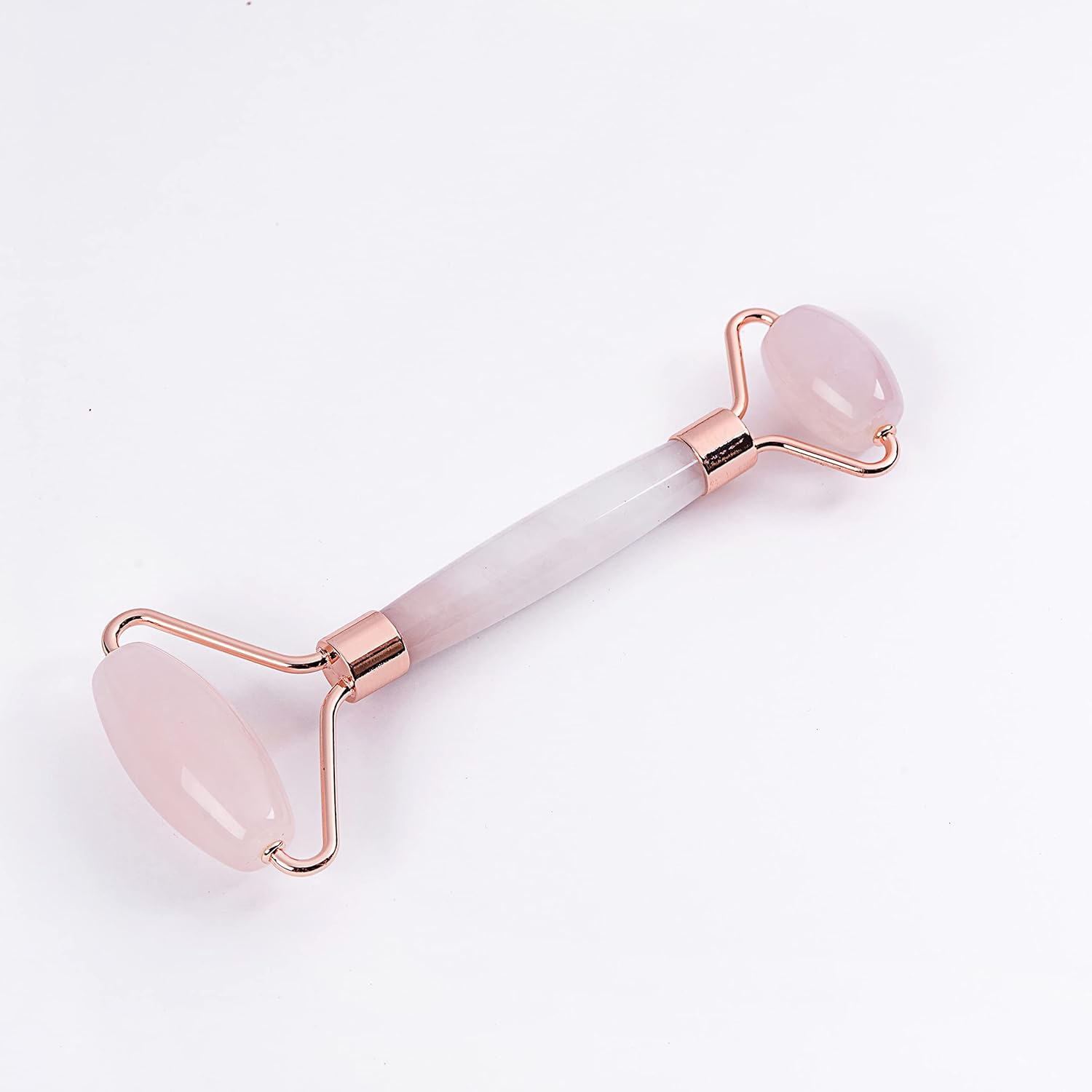 Rose Quartz Face Roller 2 Pack for Forehead Nose Chin Eyes Face Skin Beauty image number 1
