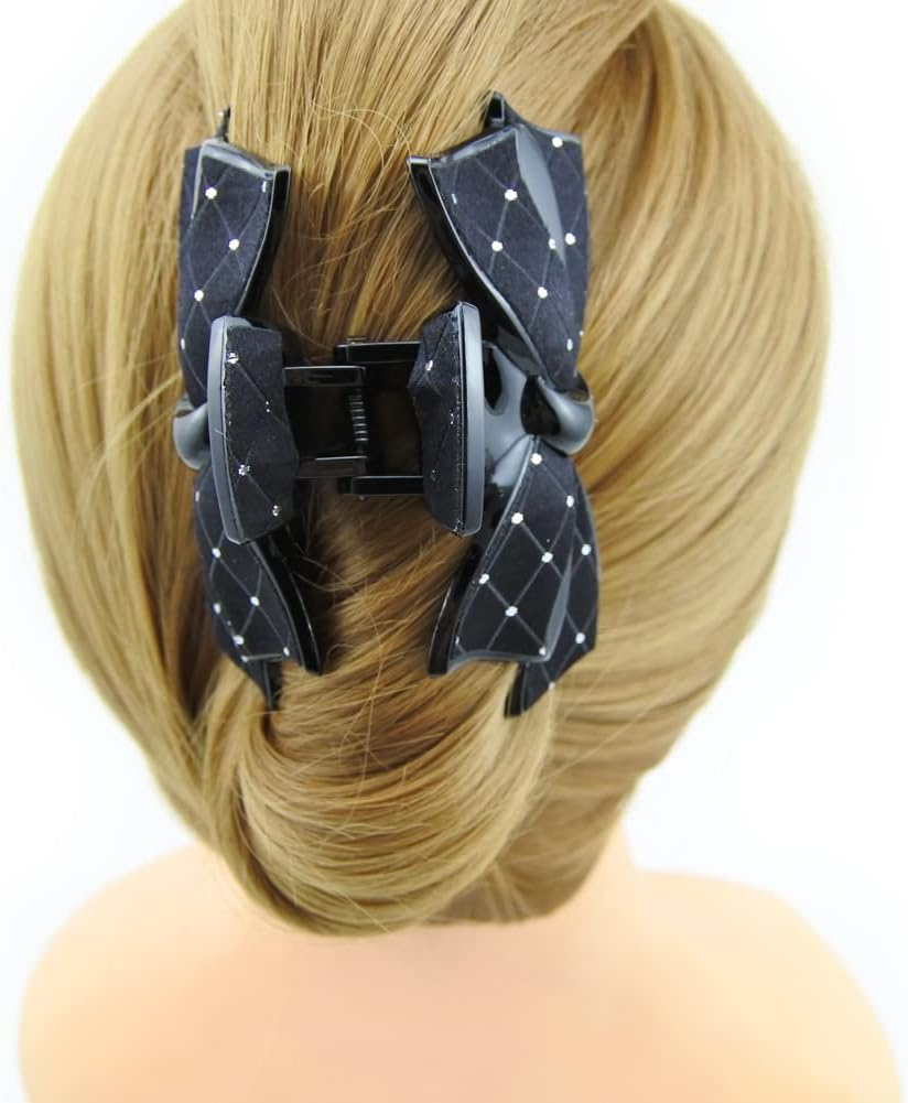Meilliwish Noble Beautiful Lady Hair Claw Clip(D91)(Allblack)