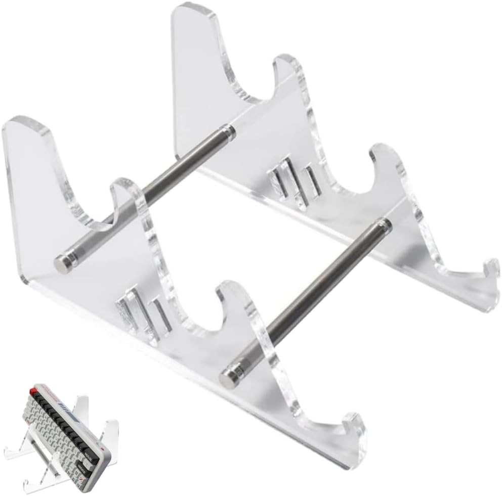 1 Pcs 3-Tier Acrylic Mechanical Keyboard Holder Display Stand,Transparent Acrylic Frame Holder Stand,Space-Saving Keyboards Stands for Storage Three Mechanical Computer Keyboard Tablet Picture Frame image number 4