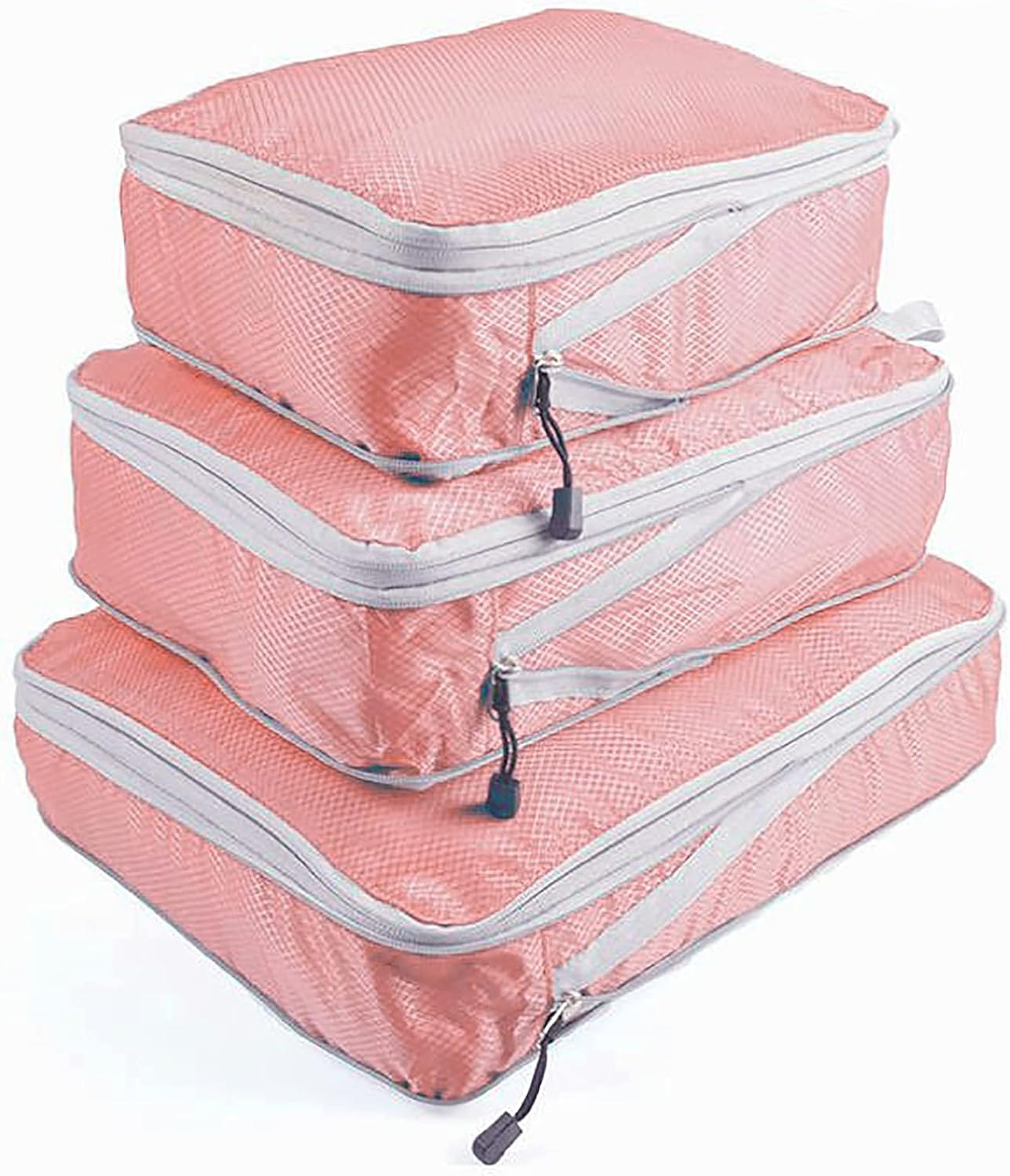 Packing Cubes,Compression Packing Cubes for Suitcases, Expandable Travel Organizer for Luggage, Lightweight Suitcase Organizers for Woman & Man,Pink