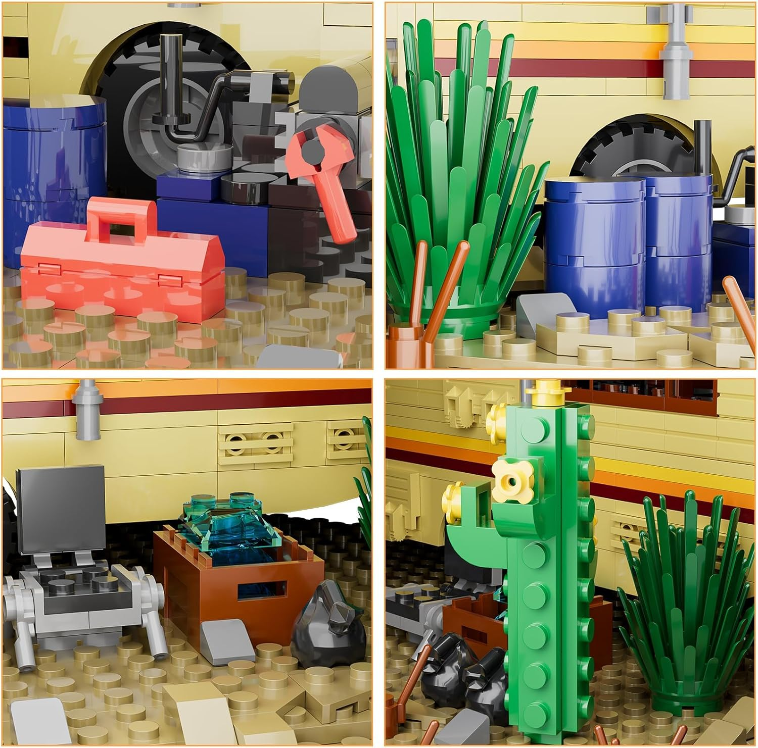 RV Model Car Building Set, Upgraded Classic Scene, Compatible with  Breaking Bad, the for Adults and Avid Fans image number 3