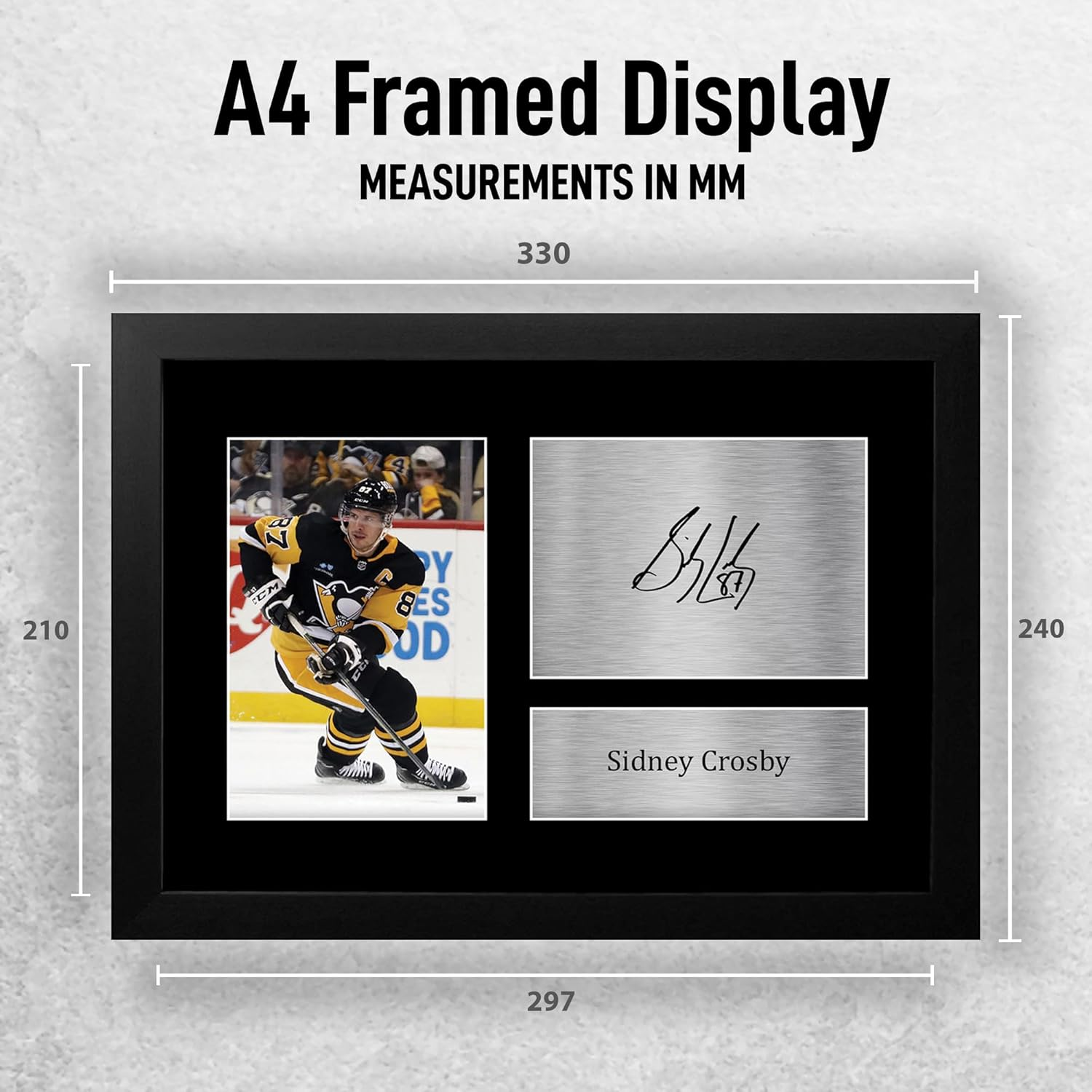 HWC Trading Sidney Crosby Pittsburgh Penguins Gifts Printed Signed Autograph Picture for Ice Hockey Fans - A4 Framed - (Framed) Sidney Crosby image number 2