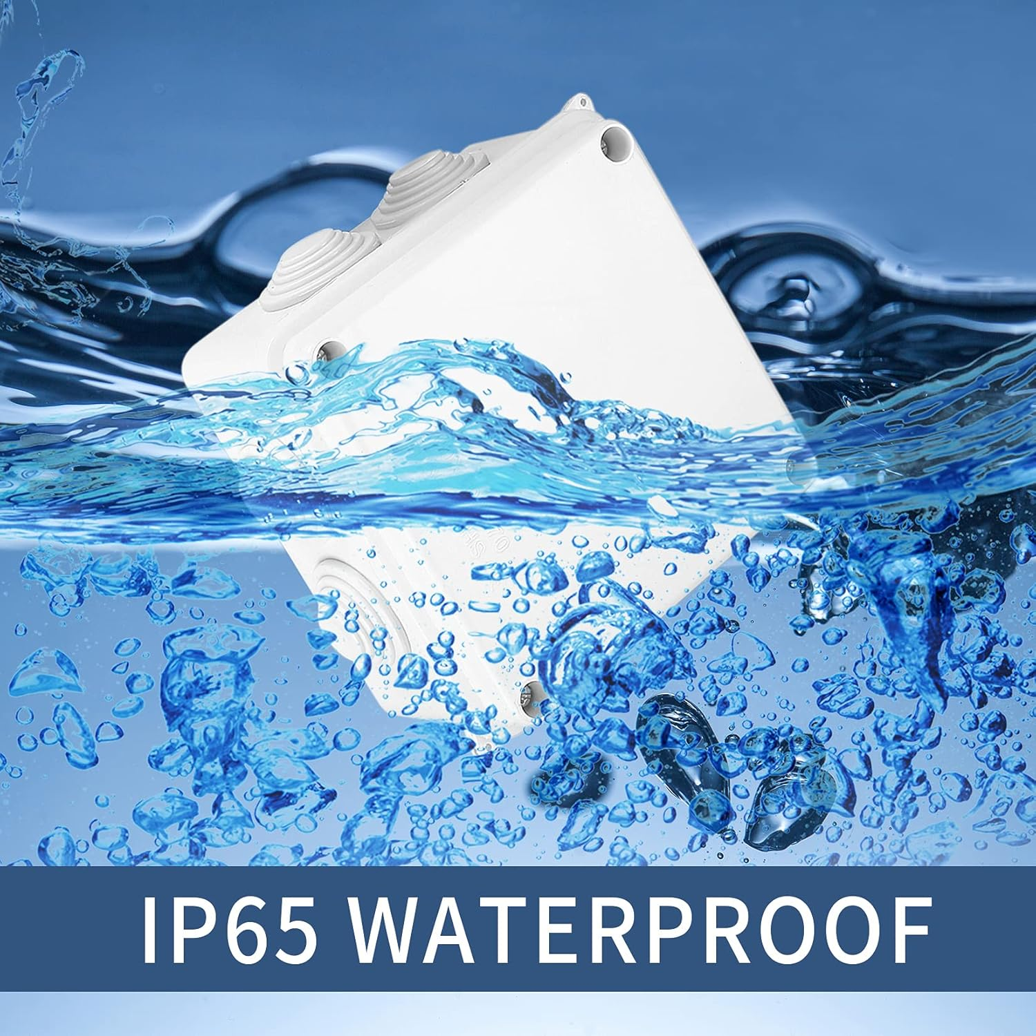 4 Pcs Junction Boxes IP65/IP55 Waterproof, White ABS Plastic Dustproof Electrical Project Enclosure Boxes, Universal Outdoor Electrical Boxes Cable Connectors for Electronics Cables, 2 Sizes image number 4