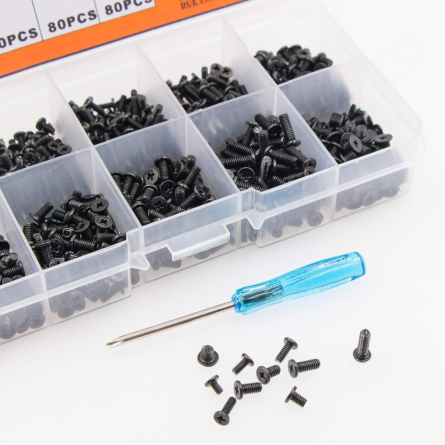 Waycreat 800Pcs M2 M2.5 M3 Laptop Notebook Computer Screws Set Kit for IBM HP Dell Samsung Sony Toshiba Gateway Acer Lenovo(10 Sizes) image number 4