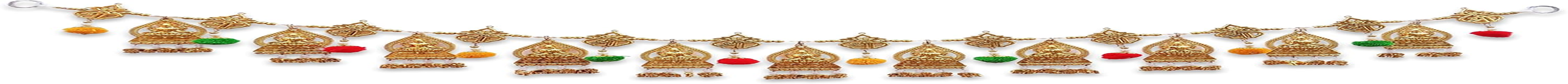 Samyuktha Shree Laxmi Devi Kalash Toran Bandarwal for Door Wall Main Gate Entrance, Pom Pom Toranam Bandhanwar for Diwali Decoration, Home Decor Gifting Items (, 38 Centimeters image number 2