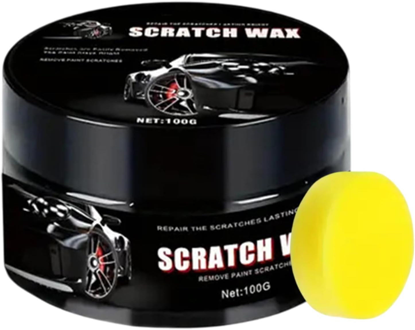 Car Scratch Repair Wax,Car Paint Scratch Remover | 100G Quick Detailer & Cleaner with Sponge for Paint Restorer & Protectant with High-Gloss Finish, Easy Application image number 4