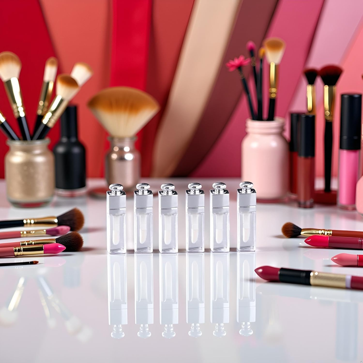 6 Pcs 3Ml Empty Lip Gloss Tubes Containers Clear Refillable Lip Balm Bottles Transparent Mini Lipstick Containers for DIY Makeup Lip Gloss Makeup image number 6