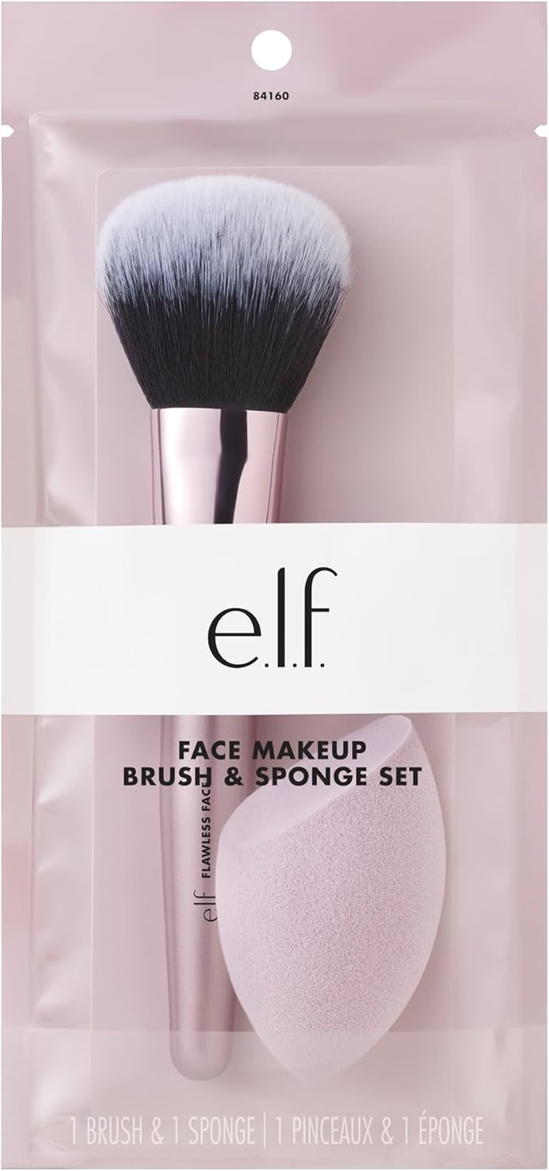 E.L.F. Cosmetics Complexion Brush & Sponge Duo, 2-Step Face Sponge & Makeup Brush Kit for Creating a Flawless Complexion, Great for Liquid Foundation image number 4