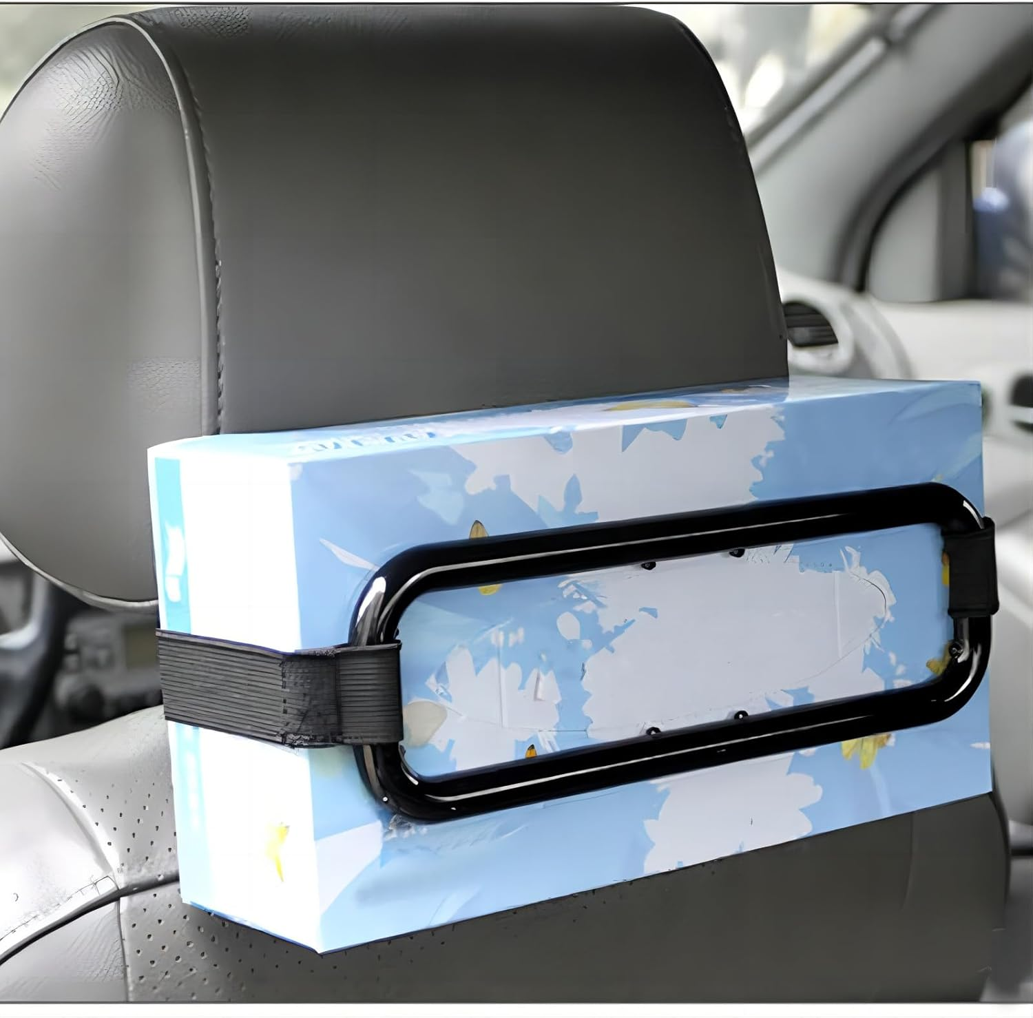 Black Car Tissue Box Holder for Car Visor and Backseat image number 6
