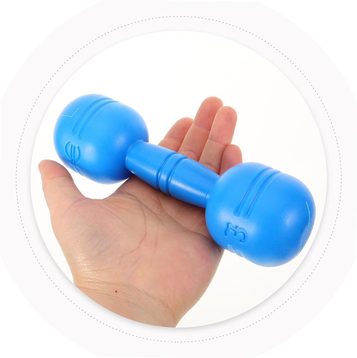 NULYLU Kids Dumbbell Weights Set with Sound, Plastic Toddler Gym Toys 4 Pairs (Yellow, Blue, Green, Red) for Early Education, Preschool Workout and Pretend Play image number 6