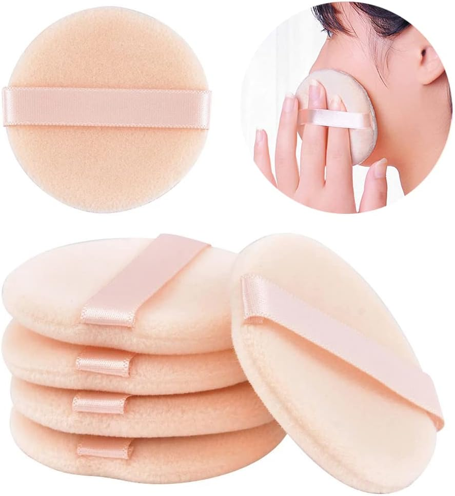 BIGTEDDY 4 Count Medium Makeup Sponge Powder Puffs Pads Face Blender Cosmetic Tool - Synthetic - round - for Applying Powder Cosmetics, Setting Makeup image number 3