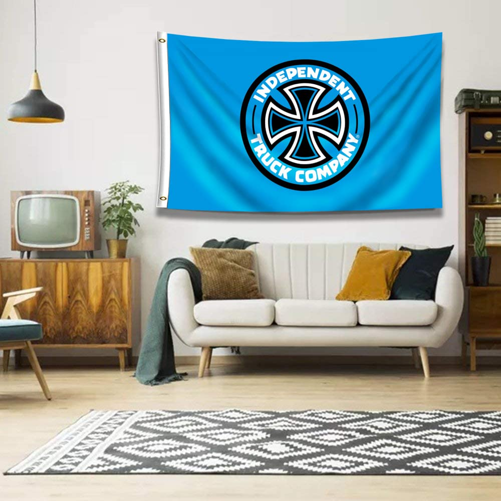 Eksent Independent Trucks Company Flag Banner Skateboards Decoration Jemony 3X5 Feet Tapestry (Duplex Printing,Bright & Vibrant 150D Polyester,Brass Grommet Design Is Durable) image number 1