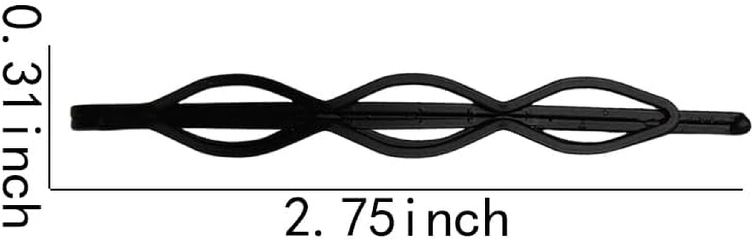 Bobby Pins for Women & Girls - Black Hair Barrettes & Clips for Thick to Fine Hair - No Slip, 12 Pcs image number 2