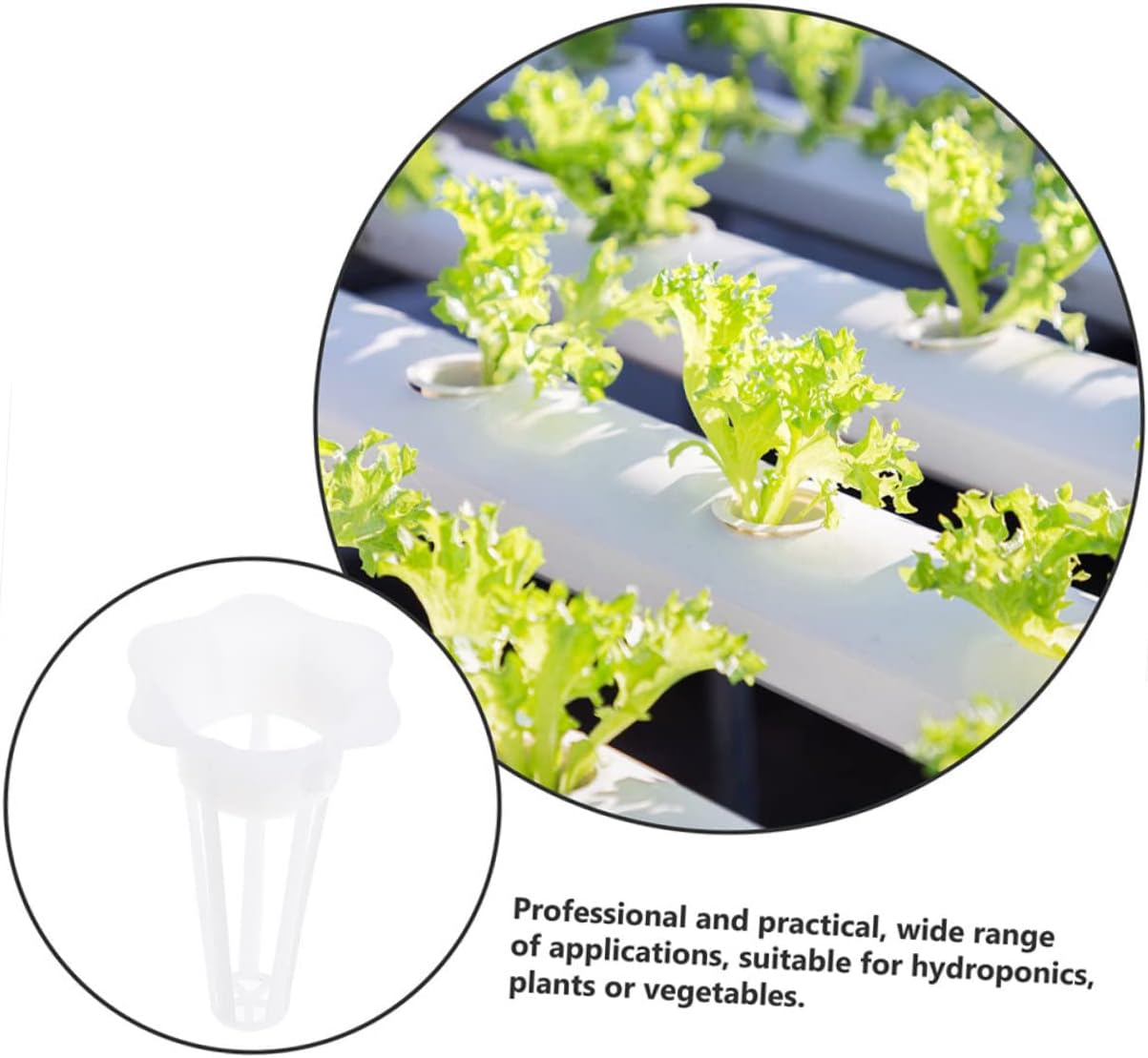 Yardwe 100Pcs Hydroponic Net Pots Mesh Cups for Plants Slotted Plastic Gardening Plant Baskets Grow Basket for Seedling Nursery and Hydroponic Systems image number 6