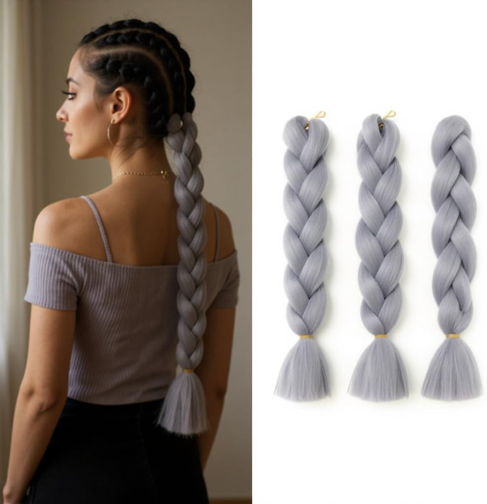 Kanekalon Jumbo Braiding Hair Extensions High Temperature Fiber Crochet Twist Braids 24Inch 3Pcs/Lot (A8)