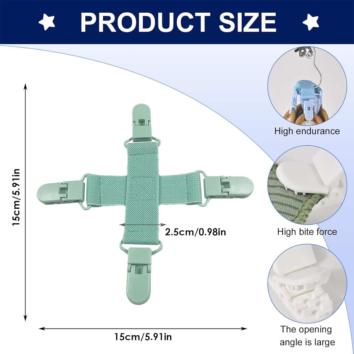 Bed Sheet Detangler,Duvet Covers Detangler | Bedding Supplies Tool for Untangling Twisting and Balling in Washer Household Accessories Cleaning Aid - Lake Blue image number 6