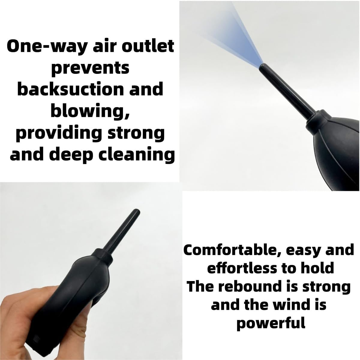 Soft Tip Silicone Air Blower, Air Blaster Pump with Soft Rubber Nozzle, for LCD Screens, Glasses and Other Precision Instruments Clean 2 Pack image number 6