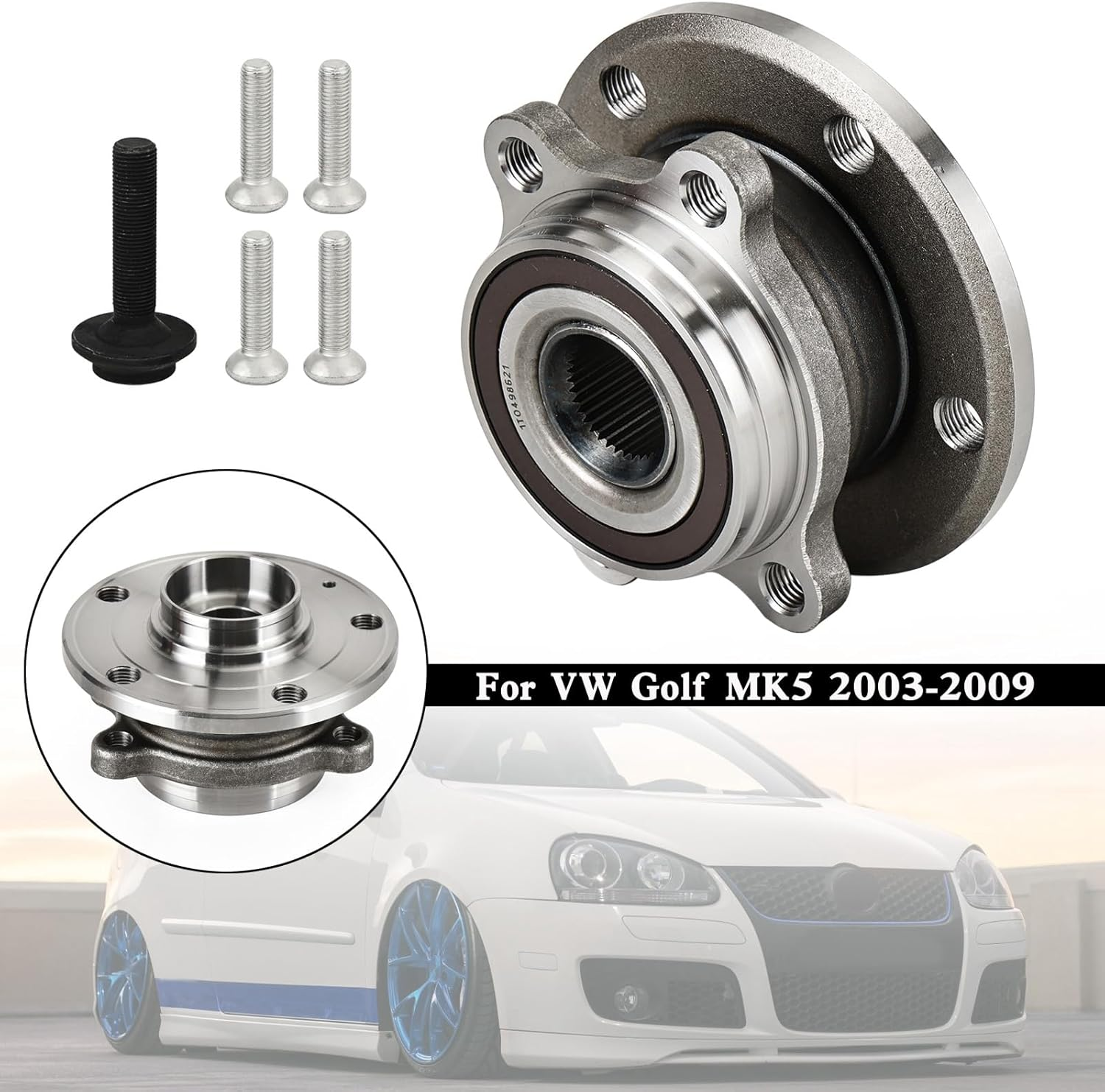 Artudatech Front Wheel Bearing Hub 1T0498621 for V-W Golf MK5 2003-2009 image number 3