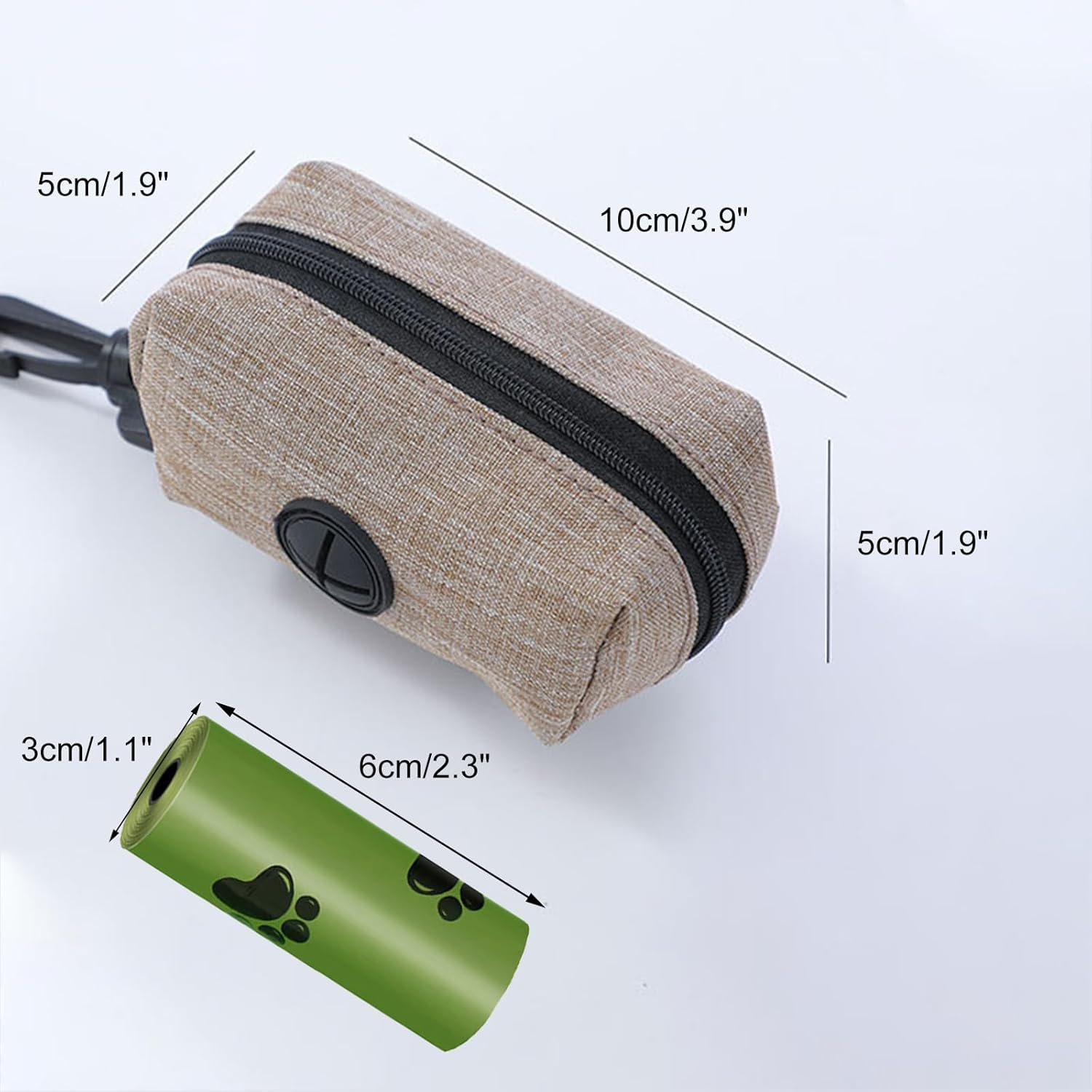 Dog Waste Bag Dispenser, Dog Waste Bag Dispenser, Dispenser for Dog Waste Bags, Pack of 3 Dog Waste Bag Dispensers, with 2 Rolls of Waste Bags for Dogs, for Walking the Dog, Running, Hiking image number 6