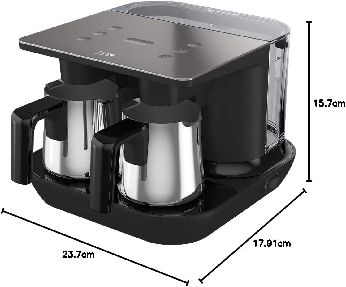 BEKO Arcelik Telve/Turkish/Greek/Lebanese Coffee Maker/Machine, Stainless/Black (TKM8961 A) image number 3