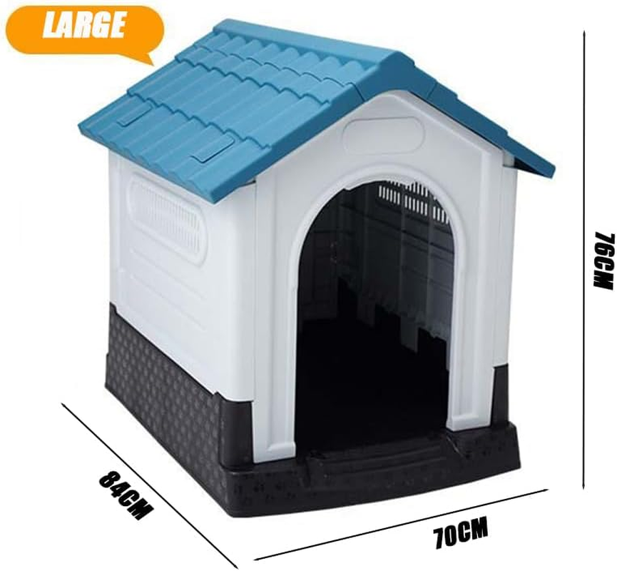 Outdoor Indoor Dog Kennel Plastic Puppy Pet House Weatherproof Large image number 1
