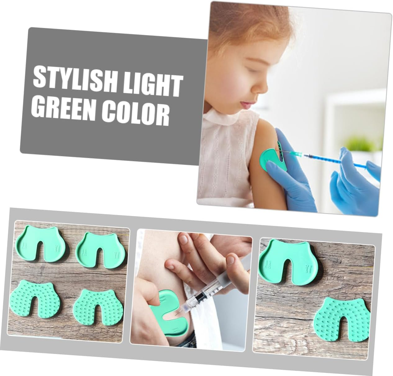 Healeved 4Pcs Injection Pain Reducer Pads Shot Helper for Kids Adults Alleviate Needle Anxiety Reusable Shot Blockers for Comfortable Immunizations Easy to Clean image number 3