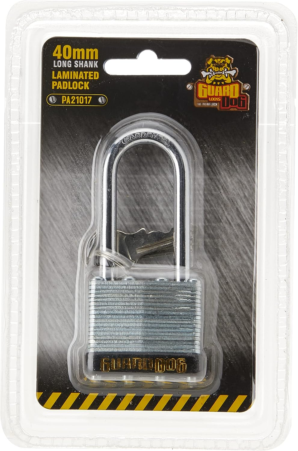 Gripwell Laminated Padlock with Long Shank, 40 Mm Size