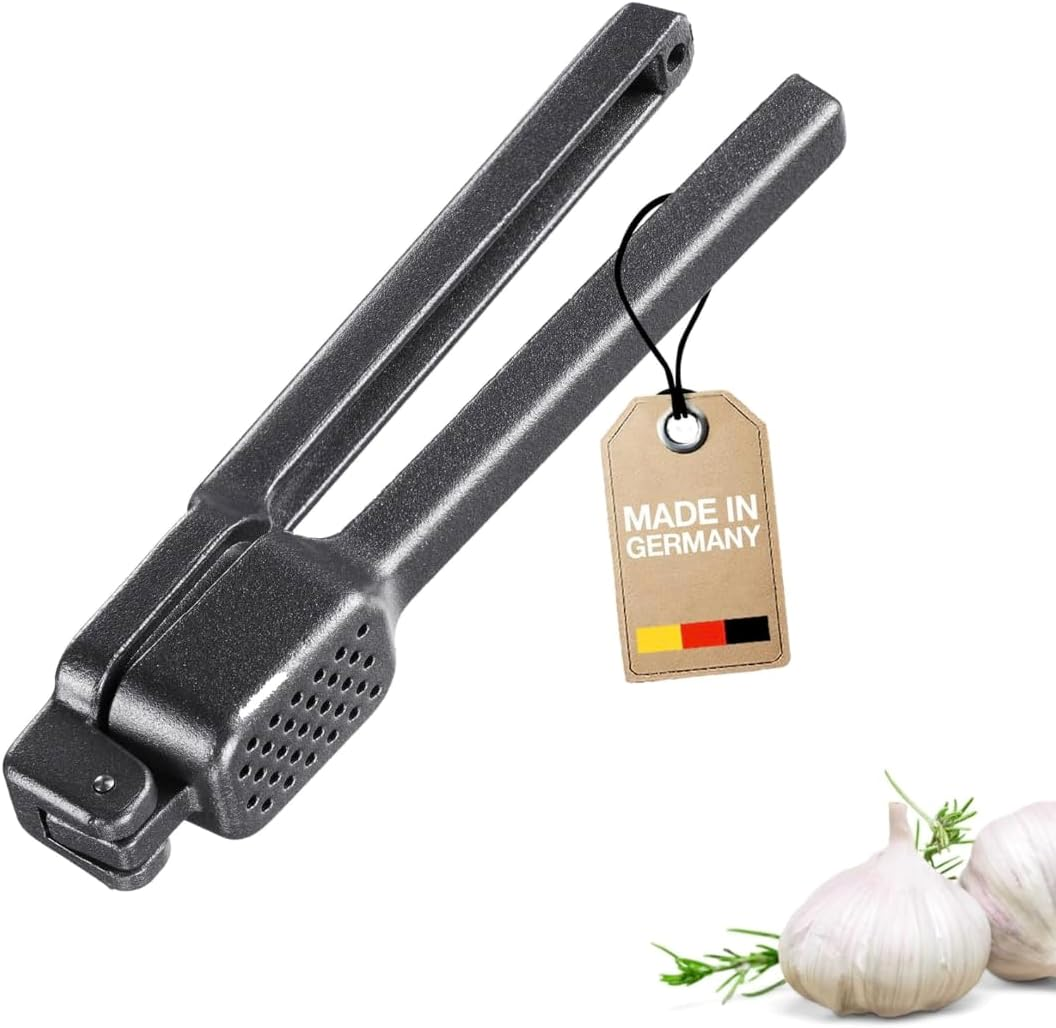 Westmark Biopress Black Edition Garlic Press - Ergonomic Garlic Press Dishwasher Safe - Extra Grip Feel - Anthracite