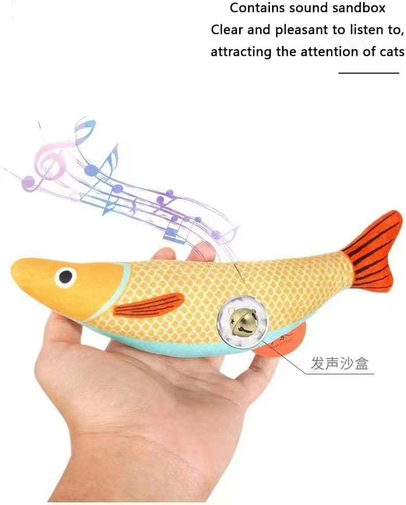 Cat Toys Saury Fish, 3 Pack, Catnip Crinkle Sound, Soft and Durable, Interactive Kitten Kicker for Indoor Kitty Exercise 9.4 Inches for All Breeds