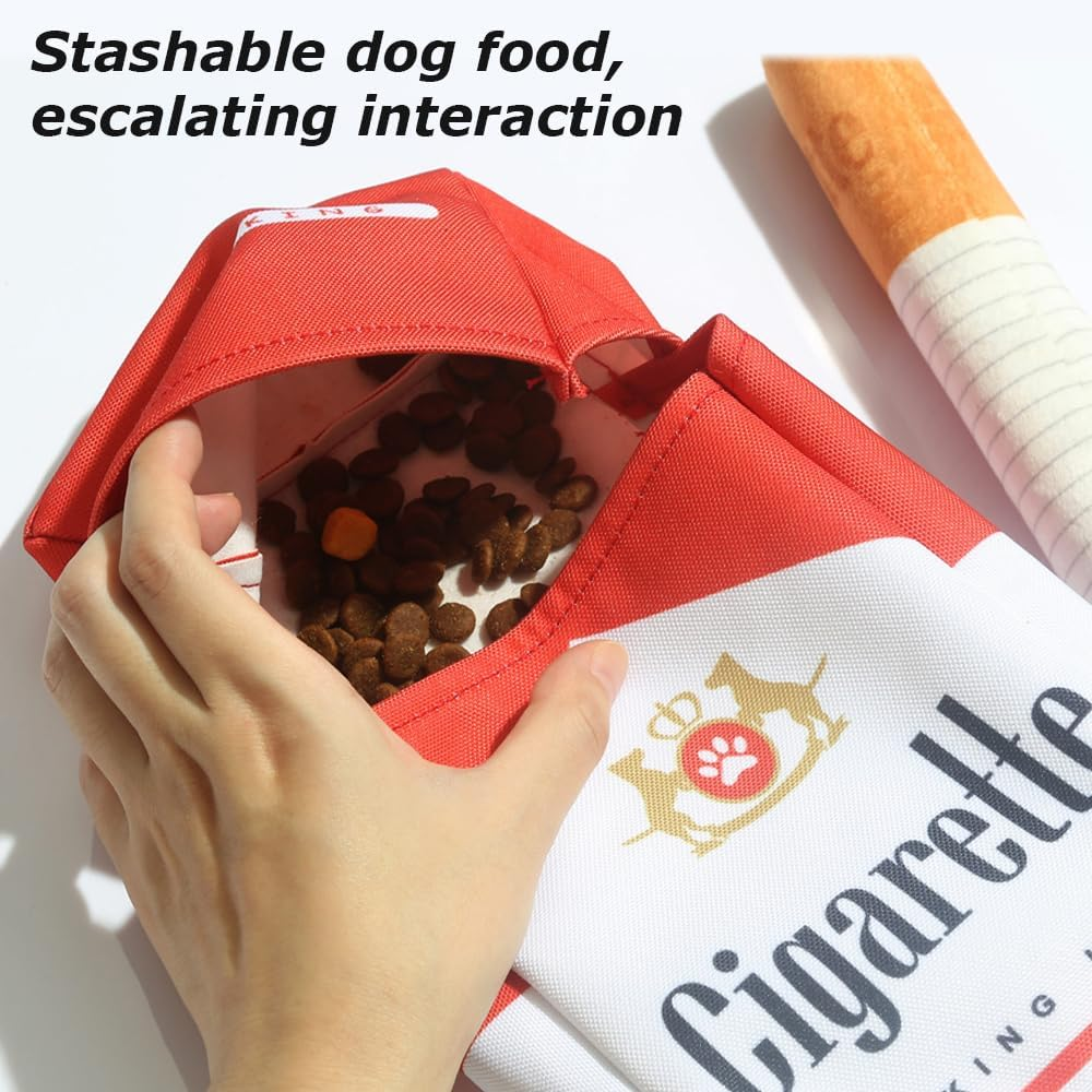 Funny Cigarettes Dog Toy,3 Pcs Giggle Puff Stick Toys,Gnawing Toy,Simulation Cigarette Case,Dog Vocalization Toy,For Small, Medium, Large Dogs image number 5