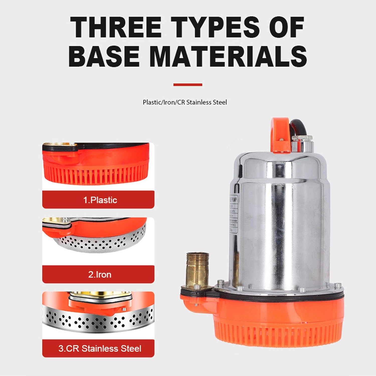 DC12V Submersible Pump, 180W Solar Powered Well Pump, 8M 1In Outlet, with Floating Ring Structure for Horticulture, Pond, and Swimming Pool