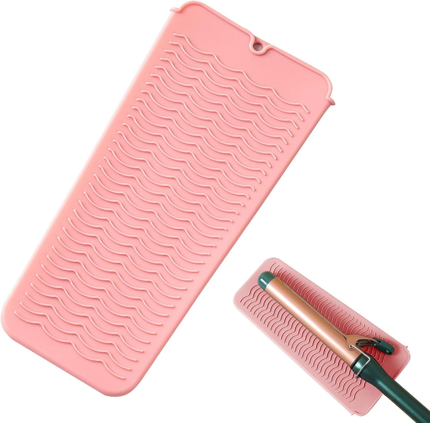Silicone Hair Straightener Mat - Travel Hair Straightener Mat - Anti-Scald Protection Mat, Heat Resistant Portable Mat for Curling Irons, Flat Irons and Hair Styling Tools Wynott