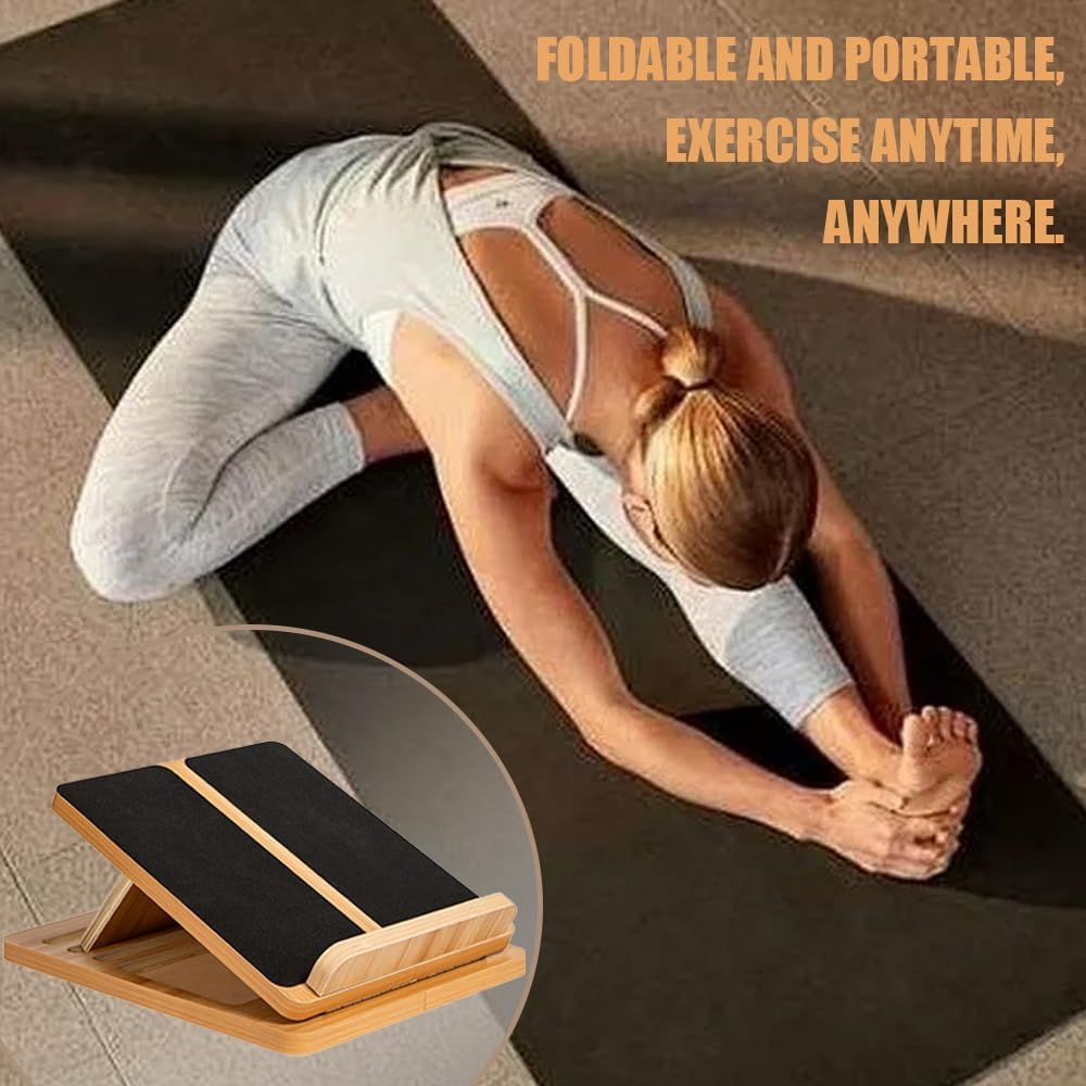 Wood Ergonomic Footrest,Adjustable Foot Rest,Calf Stretching Stool,Under Desk Footrest,Anti-Slip Surface Foot Rest,For Home, Office and Dormitory image number 6