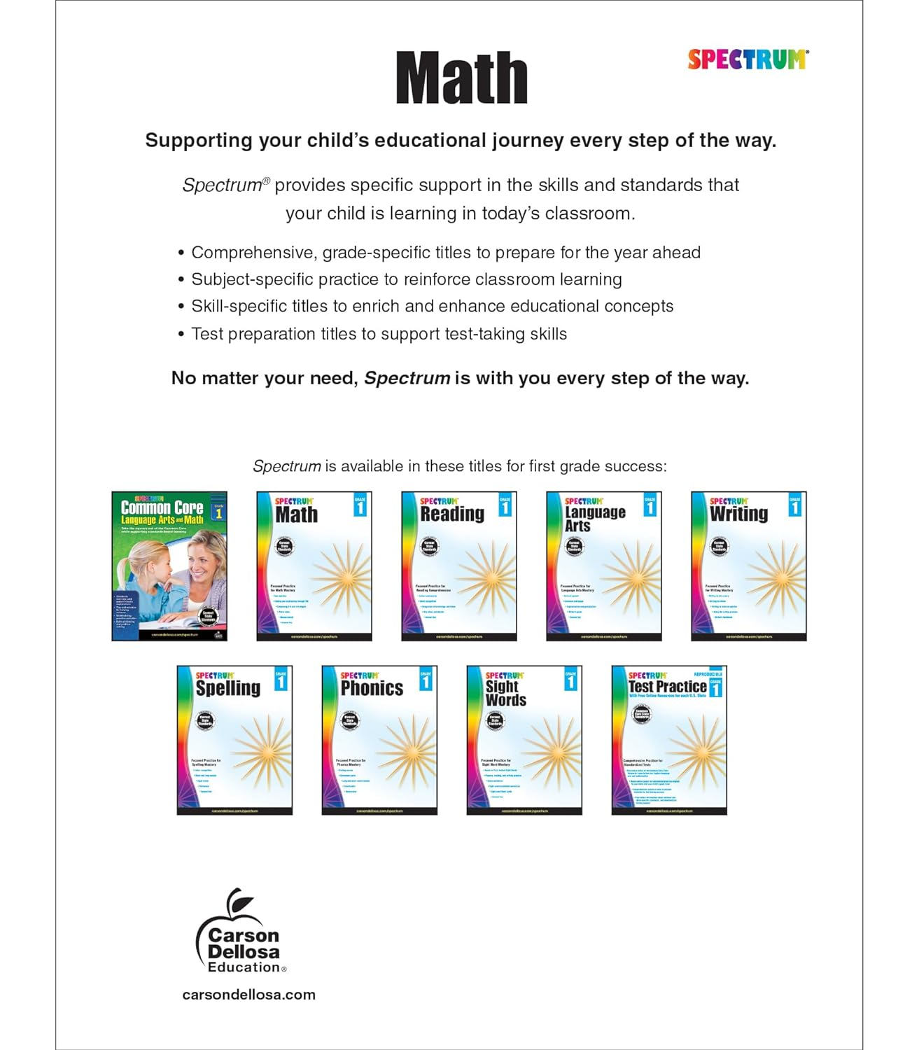 Spectrum Math, Grade 1 image number 1