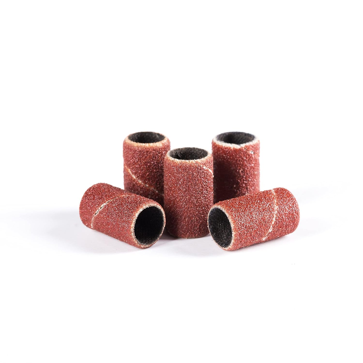 LALILL Pack of 100 Sanding Caps 240 Grit Aluminiumoxid - Manicure Pedicure Nail Art Nail Care - Brown - Metal Compatible - Abrasives image number 5