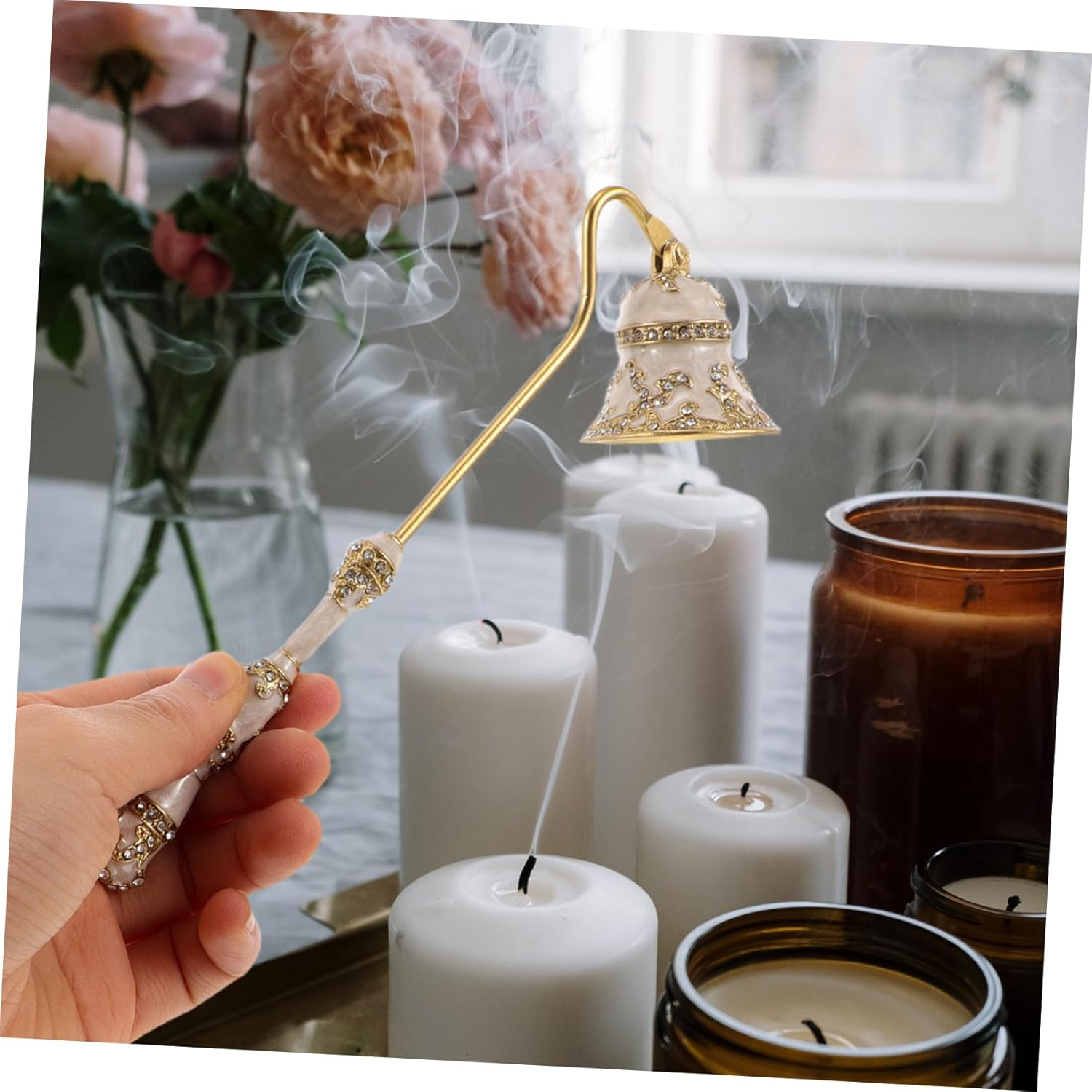 LALADEFIEE Retro Candle Extinguisher Snuffer Wick Fire Extinguisher Tool Handheld for Candles Hotel Restaurant Home image number 2