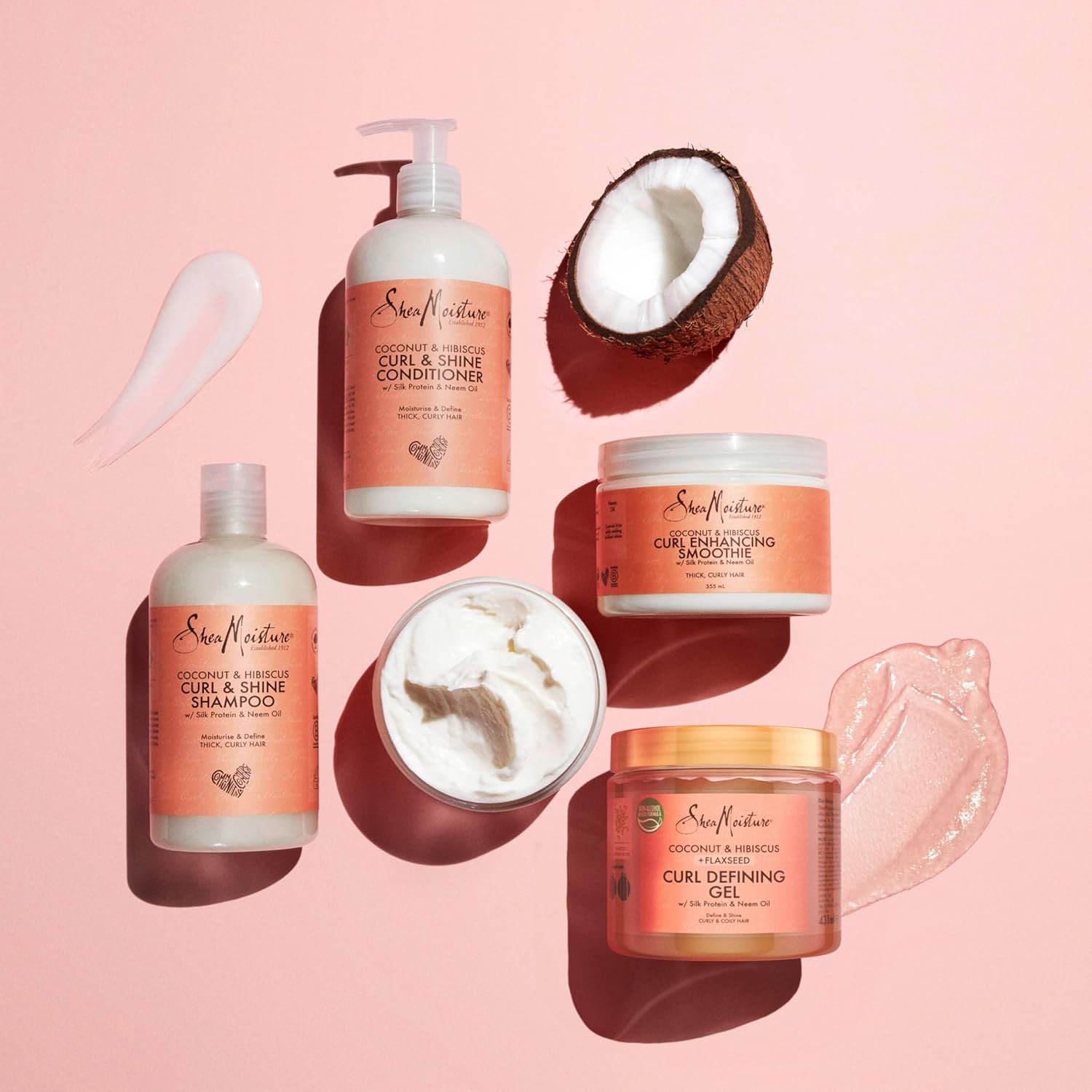 Shea Moisture Coconut and Hibiscus Curl and Shine Conditioner, 379 Ml image number 3