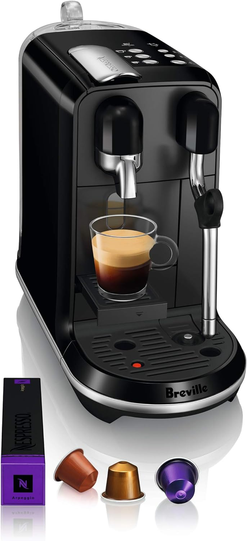 Breville Nespresso Creatista Uno Coffee Machine by Breville, Black Sesame, BNE500BKS image number 2