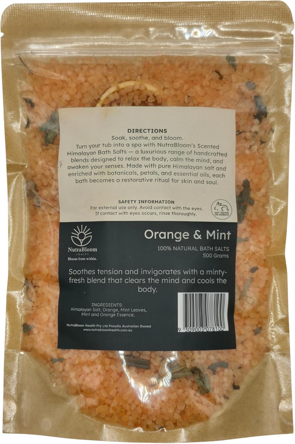 Nutrabloom Botanical Bath Salts (Red Rose)