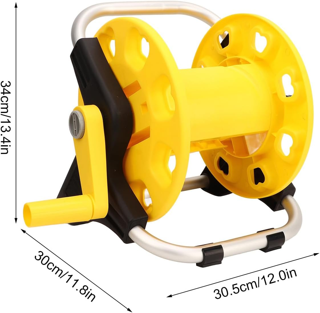 Garden Hose Reel, Portable Garden Hose Holder, Durable Wall Floor Mounted Hose Reel, Holds 98.4 Feet of 17Mm Hose, Water Hose Reel for outside Garden Yard Lawn image number 2