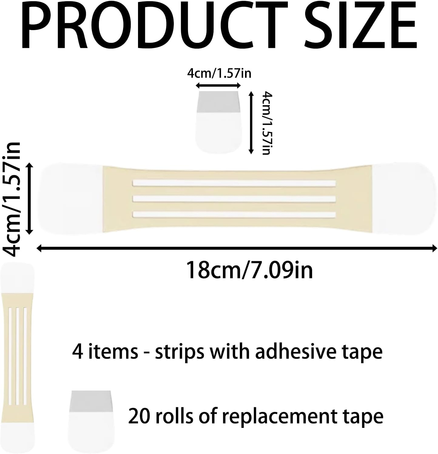 20 Pieces Face Tape for Wrinkles, Neck Tape Lifting Invisible Behind, Neck Lift Tape for Tightening image number 1