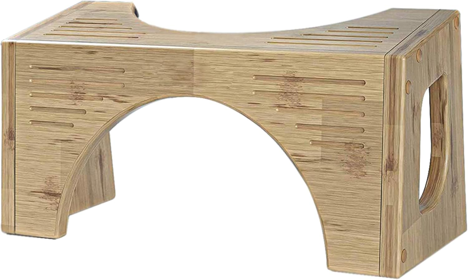 Premium Bamboo Toilet Stool &ndash; Foldable Toilet Step for Adults & Kids | Non-Slip, Ergonomic Bathroom Footstool for Improved Bowel Health & Posture | Eco-Friendly & Compact Design image number 1
