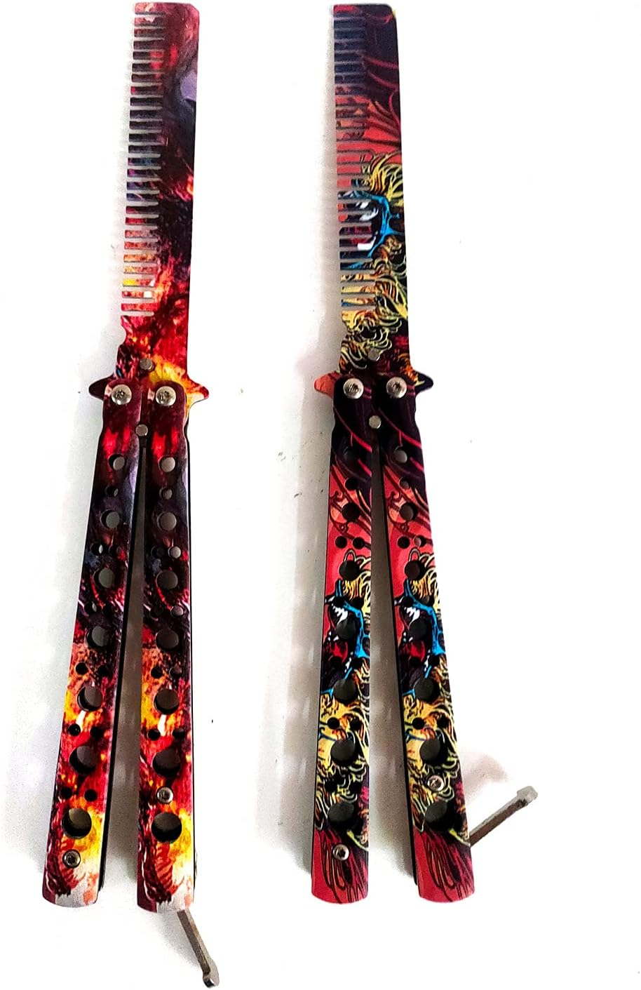 WANLIAN Beautiful Comb Trainer,Beautiful Comb Stainless Steel Folding Training Practice Combs Hair Styling Tools for Sport Outdoor Use (NO.7) image number 4