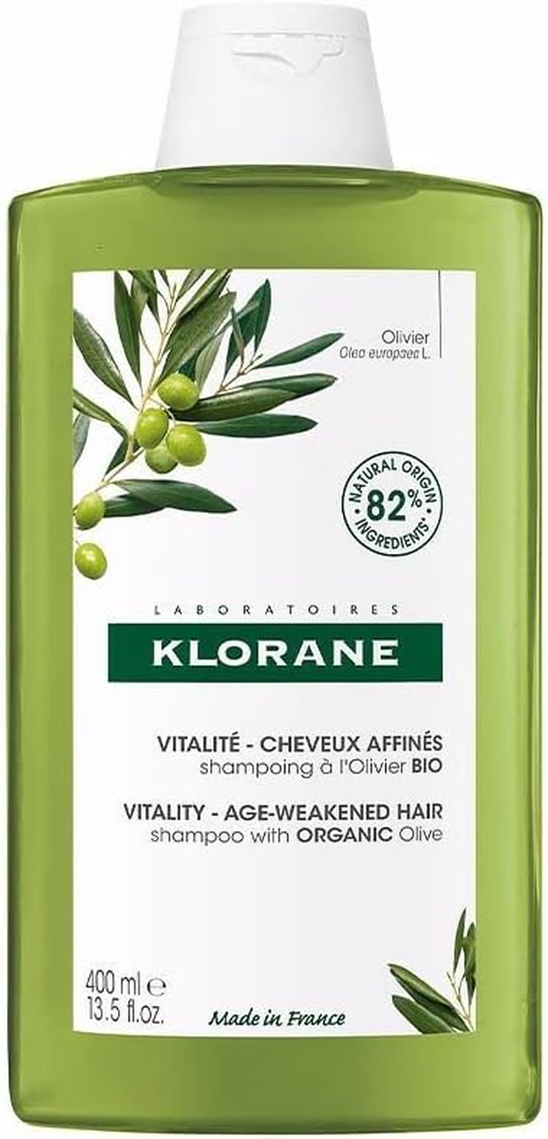 Klorane Shampoo with Organic Olive (Vitality Age Weakened Hair) 400Ml/13.5Oz