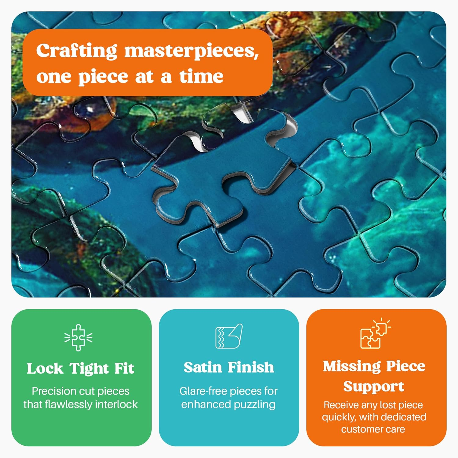 Deep Blue Octopus Odyssey: Premium 1000-Piece Jigsaw Puzzle for Adults - Best New Eco-Friendly Marine Artwork Puzzle - Unique Brain Teaser for Puzzle Enthusiasts by Cross & Glory