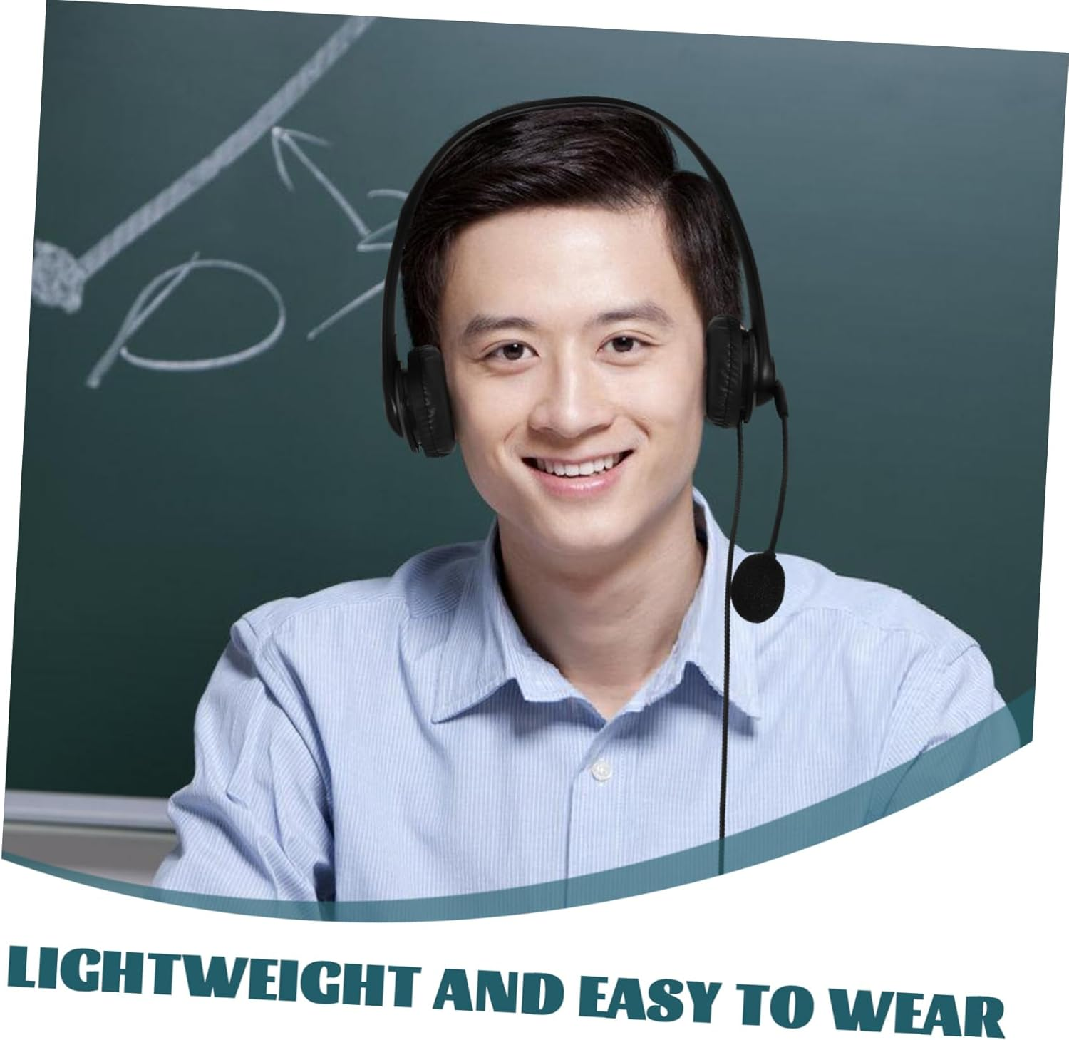 Tofficu Noise Cancelling Headphone with Microphone Office Headset with Conversation and Volume Control for Work Calls and Online Classes in Black image number 1