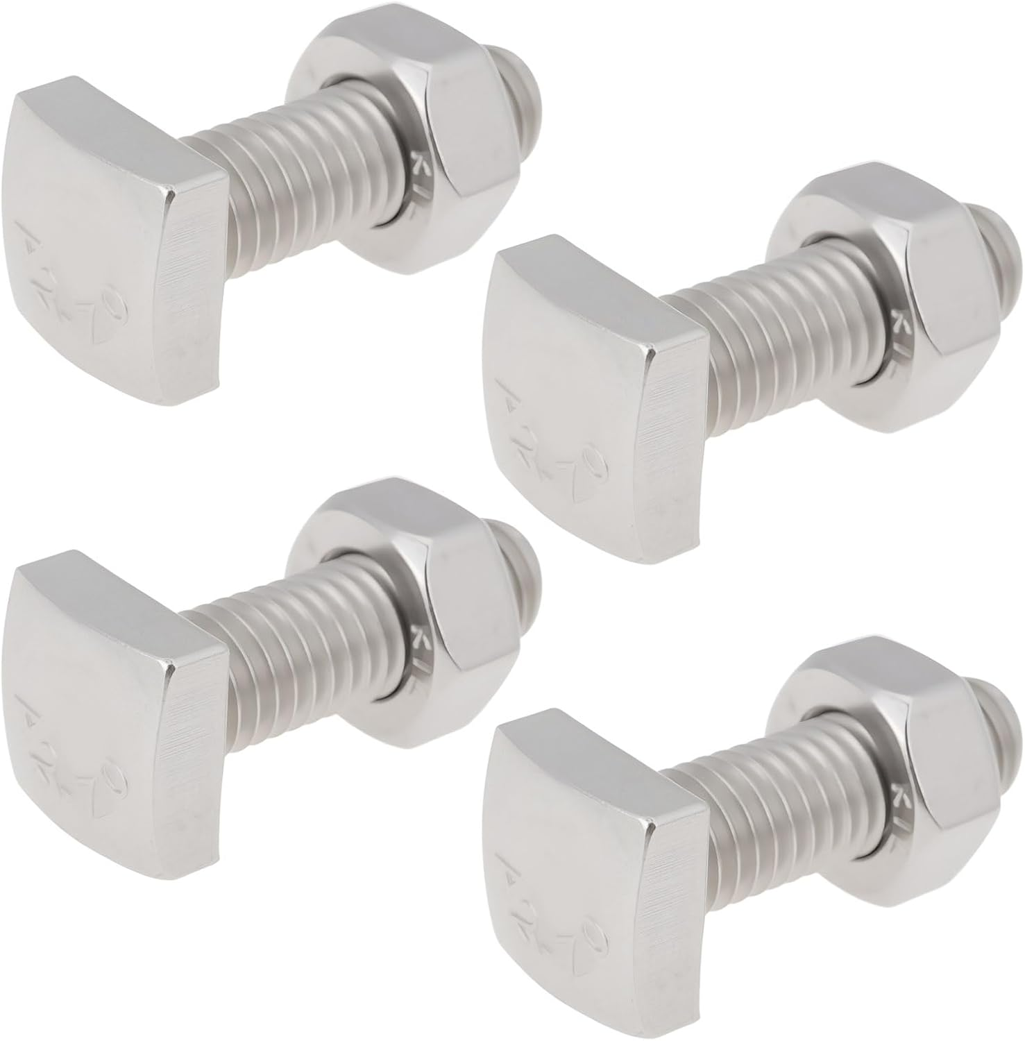 4Pcs M8X28Mm Battery Terminal Bolt Screw with Nuts for Cars Boats image number 4