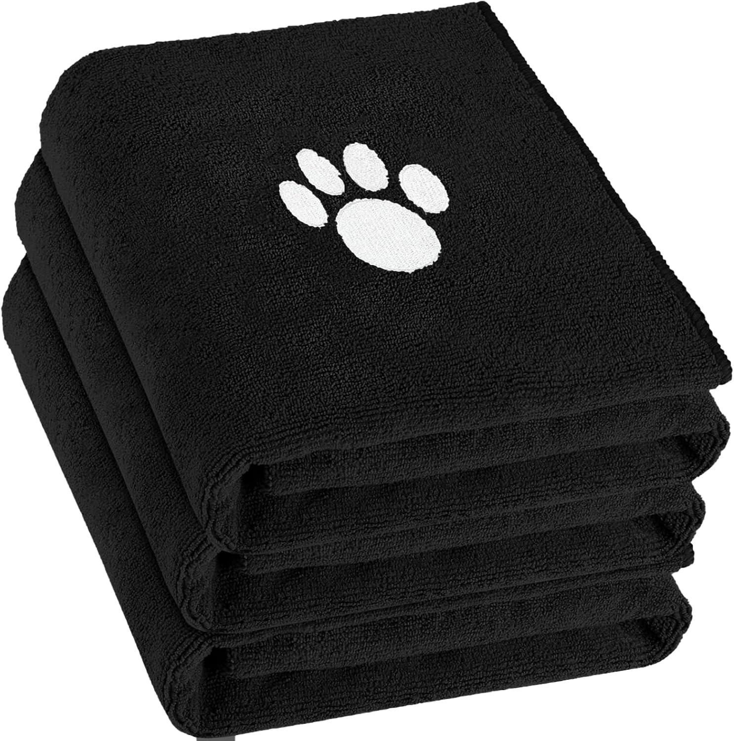 Puomue Microfiber Dog Towels for Drying Dogs, Super Absorbent and Soft Pet Grooming Towel, 40 Inch X 23.6 Inch, Perfect for Large, Medium or Small Dogs (40''X23.6'' - 3 Pack, Green)